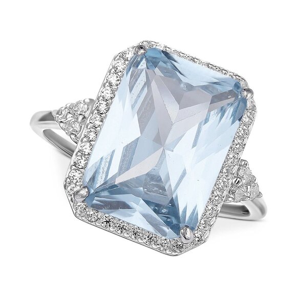 Giani Bernini Cubic Zirconia Halo Statement Ring Size 9 in Sterling Silver - Picture 1 of 1